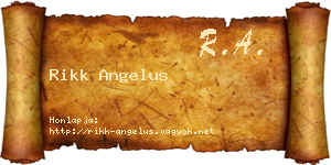 Rikk Angelus névjegykártya